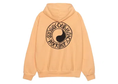Pre-owned Stussy X Our Legacy Work Shop Buana Pigment Dyed Hoodie In Peach In Orange
