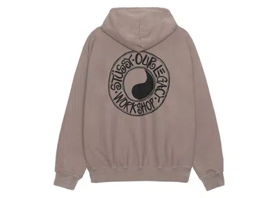 Pre-owned Stussy X Our Legacy Work Shop Buana Pigment Dyed Hoodie In Taupe In Brown