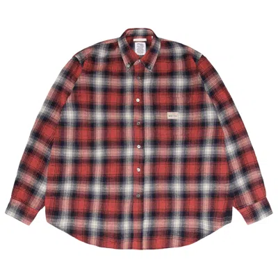 Pre-owned Stussy X Our Legacy Work Shop Check Shirt 'red Arborist' In Multi-color