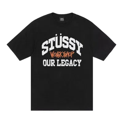 Pre-owned Stussy X Our Legacy Work Shop Collegiate Tee 'black'