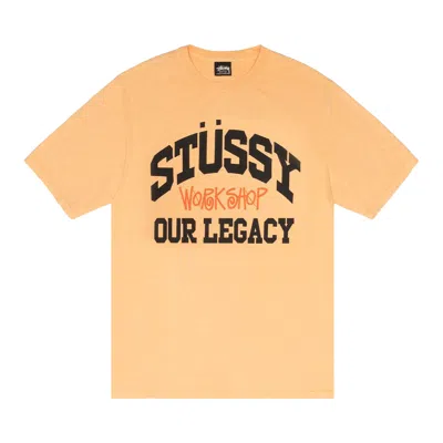 Pre-owned Stussy X Our Legacy Work Shop Collegiate Tee 'peach'
