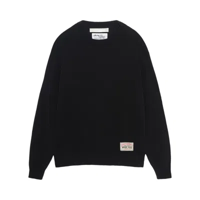 Pre-owned Stussy X Our Legacy Work Shop Knitted Roundneck Sweater 'black Surfman'