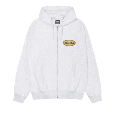 Pre-owned Stussy X Our Legacy Work Shop Oval Zip Hoodie 'ash Heather' | Grey | Men's Size L