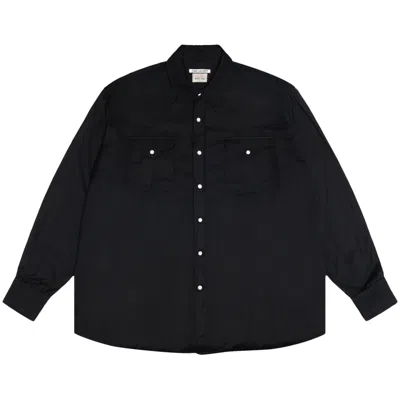 Pre-owned Stussy X Our Legacy Work Shop Ranch Shirt 'black High Twist Twill'
