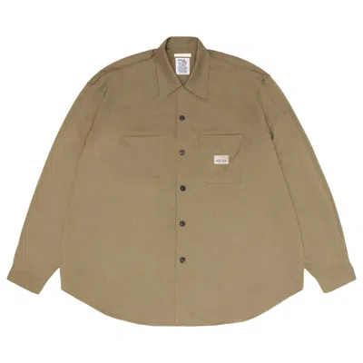 Pre-owned Stussy X Our Legacy Work Shop Rocco Shirt 'olive Drab Wool' In Tan