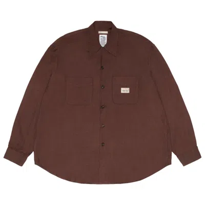 Pre-owned Stussy X Our Legacy Work Shop Rocco Shirt 'umber Twill Flannel' | Red | Men's Size S