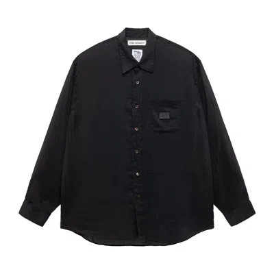 Pre-owned Stussy X Our Legacy Work Shop Shirt 'black Cotton Silk' | Men's Size Xl