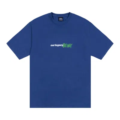 Pre-owned Stussy X Our Legacy Work Shop Sport Pigment Dyed Tee 'blueberry'