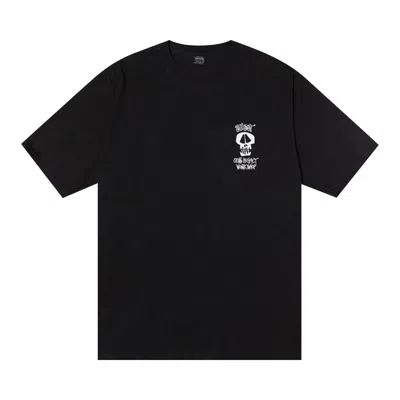 Pre-owned Stussy X Our Legacy Work Shop Surf Skull Pigment Dyed Tee 'black'