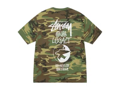 Pre-owned Stussy X Our Legacy Work Shop Surfman Pigment Dyed Tee Shirt In Camo In Multi