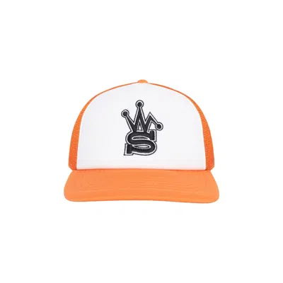 Pre-owned Stussy X Our Legacy Work Shop Trucker Hat 'orange' | Multi-color | Men's Size Onesize