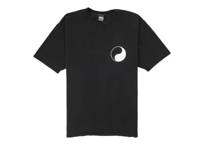 Pre-owned Stussy X Our Legacy Work Shop Yin Yang Pigment Dyed Tee Shirt In Black