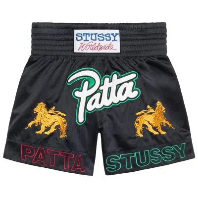 Pre-owned Stussy X Patta Boxing Short 'black'