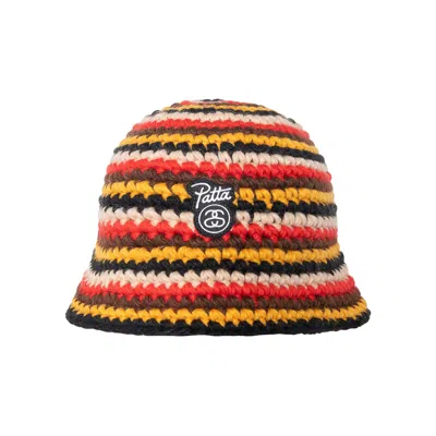 Pre-owned Stussy X Patta Striped Knit Bucket Hat 'multicolor' In Multi-color