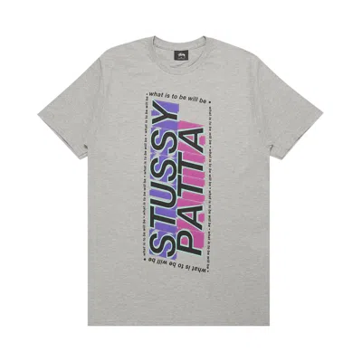 Pre-owned Stussy X Patta What It Is To Be Will Be Tee 'grey Heather'