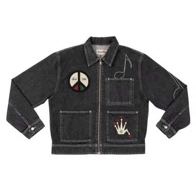 Pre-owned Stussy X Patta Zip Work Jacket 'black'