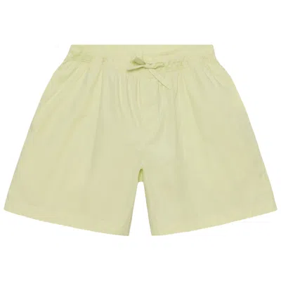 Pre-owned Stussy X Tekla Poplin Pyjama Shorts 'lime' | Green | Men's Size L