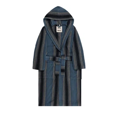 Pre-owned Stussy X Tekla Terry Hooded Bathrobe 'multi Striped' | Multi-color | Men's Size L
