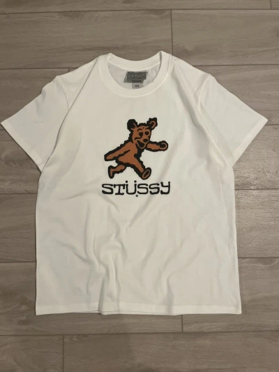 Pre-owned Stussy X Vintage Stüssy Bear Graphic Tee In White