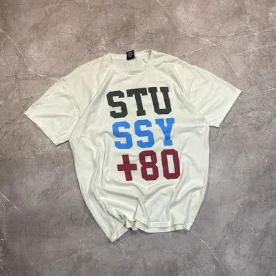 Pre-owned Stussy X Vintage Stussy Big Logo Tee +80 In White