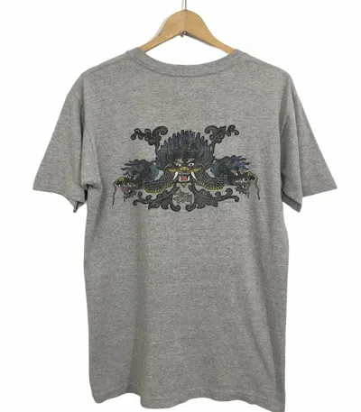 Pre-owned Stussy X Vintage Stussy Dragon T-shirt In Grey