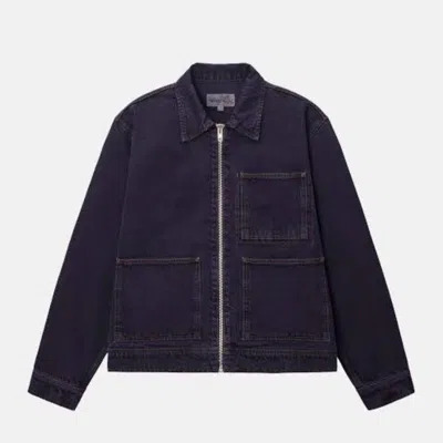 Pre-owned Stussy X Vintage Stüssy Fw23 Zip Work Jacket “nightshade” In Purple