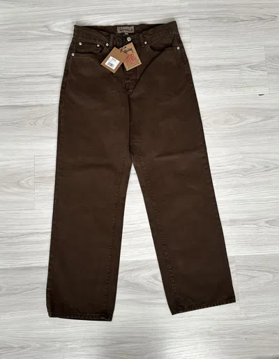 Pre-owned Stussy X Vintage Stüssy Fw24 Brown Classic Jean Washed Canvas