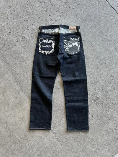Pre-owned Stussy X Vintage Stussy Rough And Rugged Denim In Blue