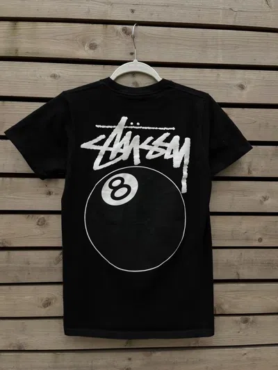 Pre-owned Stussy X Vintage Stussy T-shirt Tee 8 Ball Y2k In Black