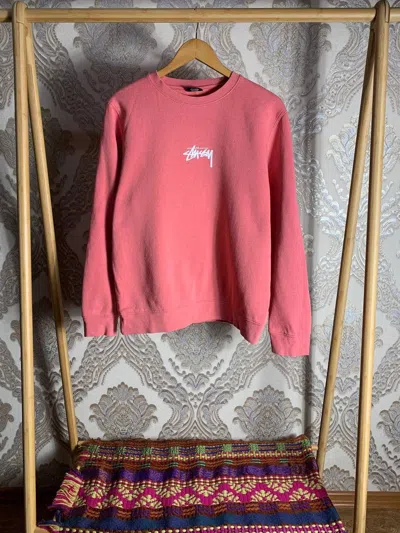 Pre-owned Stussy X Vintage Very Stussy Big Logo Sweatshirt Japan Style Y2k 90's Sk8 In Pink