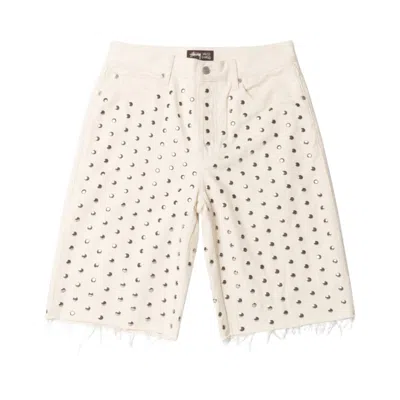 Pre-owned Stussy X Wales Bonner Studded Short 'ivory' | Cream | Men's Size 32 In White