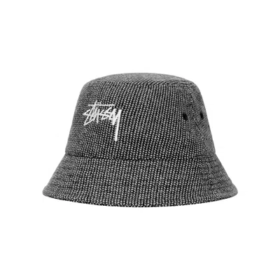 Pre-owned Stussy Zig Zag Stock Bucket Hat 'black' | Men's Size S/m