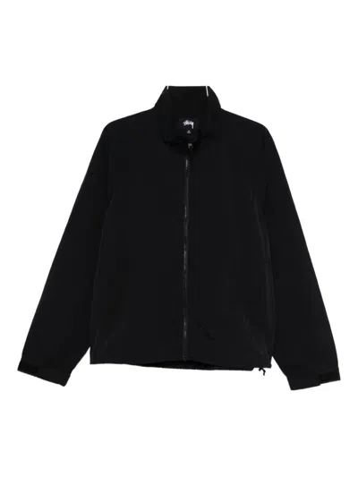 Stussy Collared Long-sleeved Casual Jacket In Black
