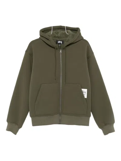 Stussy Zip-up Hooded Jacket In Green
