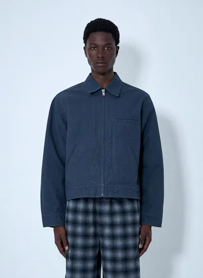 Stussy Zip-front Cotton Jacket In Blue