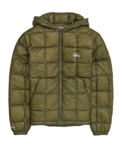 Stussy Zipper Cotton Jacket In Green