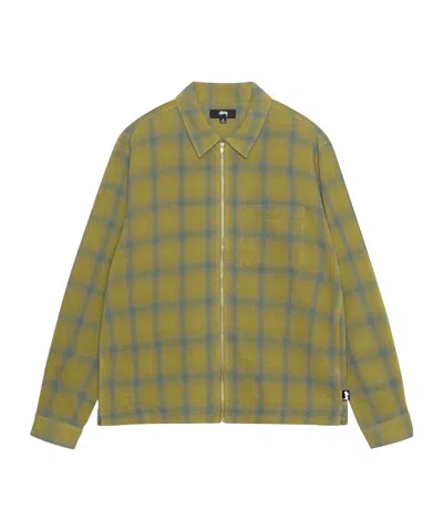 Stussy Zippered Shirt In Green