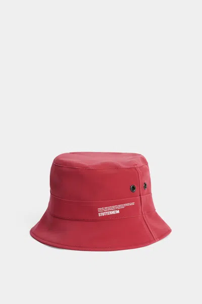 Stutterheim Beckholmen Matte Bucket Hat In Burgundy