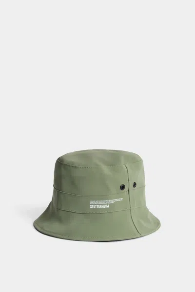 Stutterheim Beckholmen Matte Bucket Hat In Green