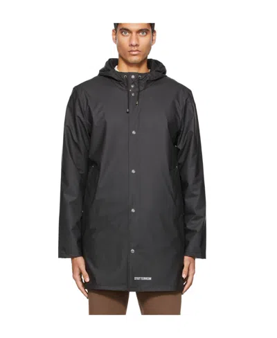 Stutterheim Black Rope Hood Overcoat