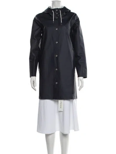Pre-owned Stutterheim Coat In Blue