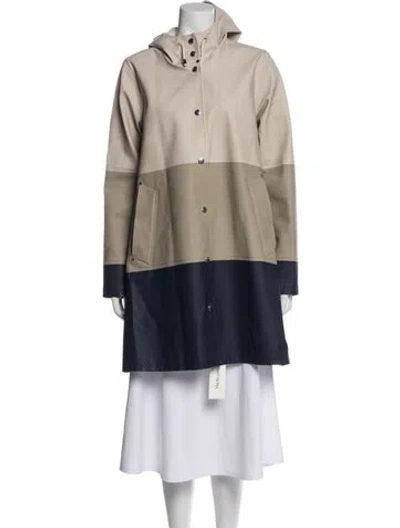 Pre-owned Stutterheim Colorblock Pattern Coat In Neutrals