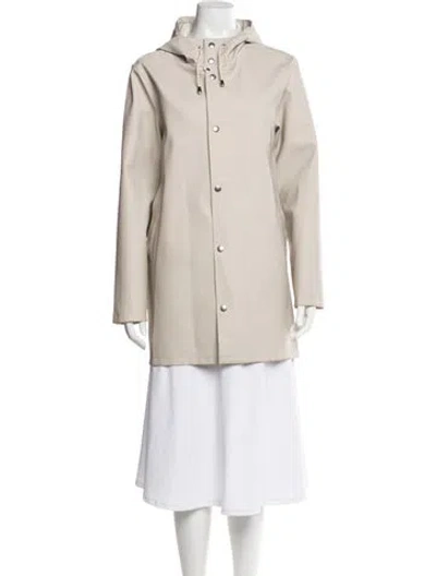 Pre-owned Stutterheim Faux Leather Peacoat In Neutral