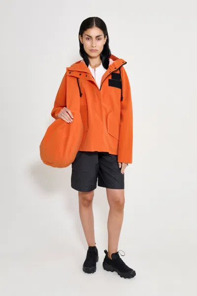 Stutterheim Faversham Matte Raincoat In Pumpkin