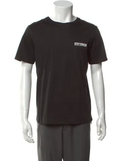 Pre-owned Stutterheim Graphic Print Crew Neck T-shirt In Black