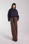 Stutterheim Jarla Stripe Trousers In Dark Brown