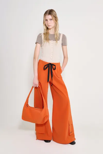Stutterheim Karla Pocket Trousers In Orange
