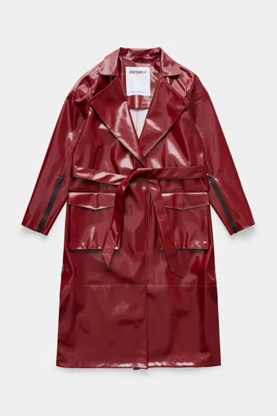 Stutterheim Kista Opal Trench Coat In Animal Print
