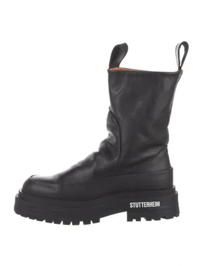 Pre-owned Stutterheim Leather Boots In Black