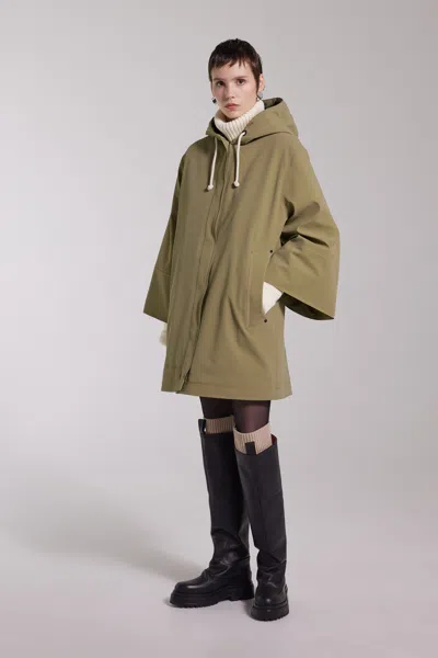 Stutterheim Lubban Winter Matte Raincoat In Aloe